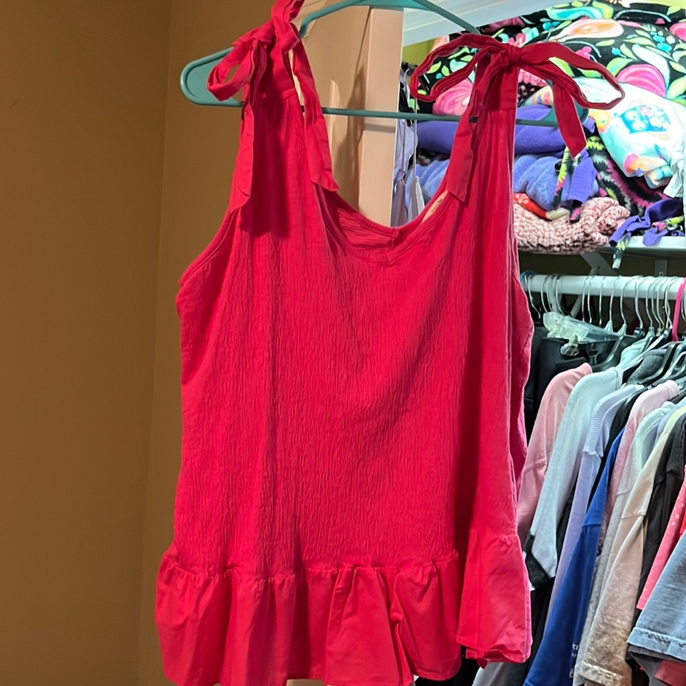 Hot pink tank blouse